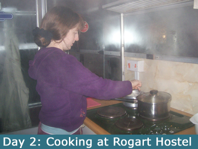 Cooking at Rogart Hostel